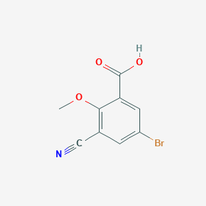 molecular formula C9H6BrNO3 B1415572 5-Bromo-3-cyano-2-methoxybenzoic acid CAS No. 1805101-65-8
