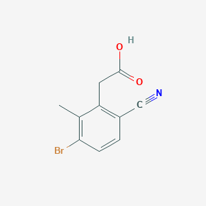 3-Bromo-6-cyano-2-methylphenylacetic acid