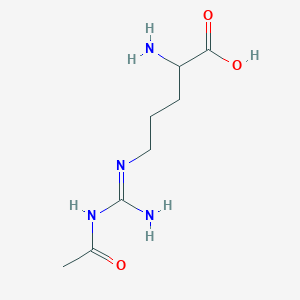 molecular formula C8H16N4O3 B14155769 Ornithine, N5-[(acetylamino)iminomethyl]- CAS No. 1357253-35-0