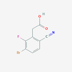 molecular formula C9H5BrFNO2 B1415584 3-Bromo-6-cyano-2-fluorophenylacetic acid CAS No. 1805405-98-4