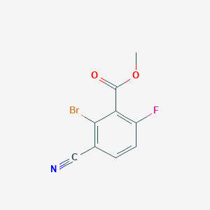 molecular formula C9H5BrFNO2 B1415586 Methyl 2-bromo-3-cyano-6-fluorobenzoate CAS No. 1805590-89-9
