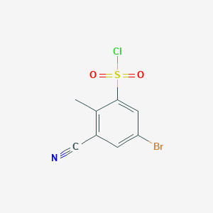 molecular formula C8H5BrClNO2S B1415587 5-Bromo-3-cyano-2-methylbenzenesulfonyl chloride CAS No. 1805529-05-8