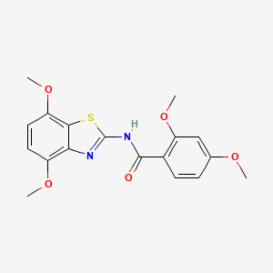 molecular formula C18H18N2O5S B14155878 N-(4,7-dimethoxybenzo[d]thiazol-2-yl)-2,4-dimethoxybenzamide CAS No. 912762-39-1