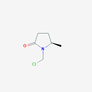 molecular formula C6H10ClNO B141559 (5R)-1-(chloromethyl)-5-methylpyrrolidin-2-one CAS No. 154747-82-7