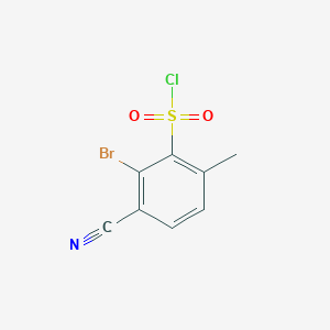 molecular formula C8H5BrClNO2S B1415590 2-Bromo-3-cyano-6-methylbenzenesulfonyl chloride CAS No. 1807081-61-3