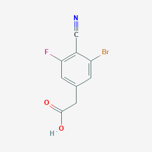 molecular formula C9H5BrFNO2 B1415593 3-Bromo-4-cyano-5-fluorophenylacetic acid CAS No. 1805188-30-0