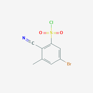 5-Bromo-2-cyano-3-methylbenzenesulfonyl chloride