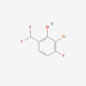 molecular formula C7H4BrF3O B1415597 3-Bromo-4-fluoro-2-hydroxybenzodifluoride CAS No. 1804404-66-7
