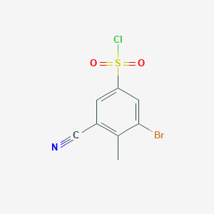 3-Bromo-5-cyano-4-methylbenzenesulfonyl chloride