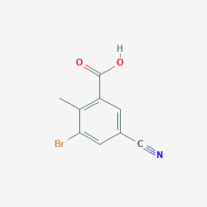 3-Bromo-5-cyano-2-methylbenzoic acid