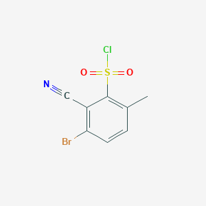 3-Bromo-2-cyano-6-methylbenzenesulfonyl chloride