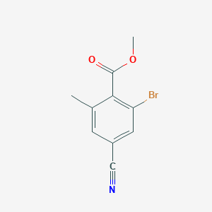 molecular formula C10H8BrNO2 B1415608 Methyl 2-bromo-4-cyano-6-methylbenzoate CAS No. 1805572-03-5