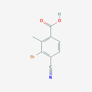 molecular formula C9H6BrNO2 B1415609 3-Bromo-4-cyano-2-methylbenzoic acid CAS No. 1806060-89-8
