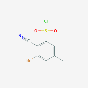 molecular formula C8H5BrClNO2S B1415611 3-Bromo-2-cyano-5-methylbenzenesulfonyl chloride CAS No. 1805571-89-4