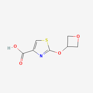 molecular formula C7H7NO4S B1415613 2-(Oxetan-3-yloxy)-thiazole-4-carboxylic acid CAS No. 1882385-36-5