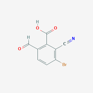 3-Bromo-2-cyano-6-formylbenzoic acid