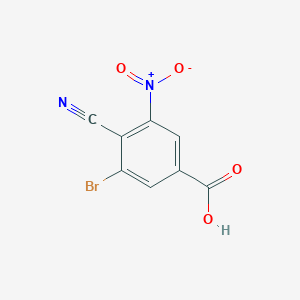 molecular formula C8H3BrN2O4 B1415619 3-Bromo-4-cyano-5-nitrobenzoic acid CAS No. 1805020-91-0