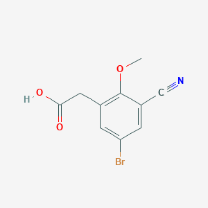 molecular formula C10H8BrNO3 B1415621 5-Bromo-3-cyano-2-methoxyphenylacetic acid CAS No. 1807081-26-0