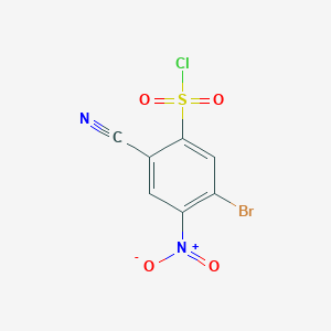 molecular formula C7H2BrClN2O4S B1415623 5-Bromo-2-cyano-4-nitrobenzenesulfonyl chloride CAS No. 1805020-80-7