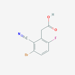 molecular formula C9H5BrFNO2 B1415624 3-Bromo-2-cyano-6-fluorophenylacetic acid CAS No. 1805246-34-7