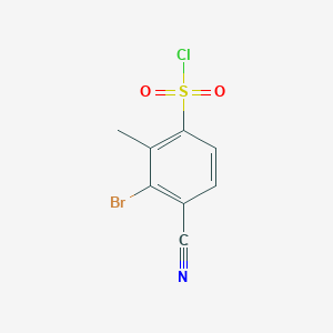 3-Bromo-4-cyano-2-methylbenzenesulfonyl chloride