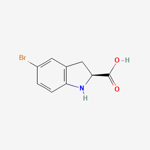 molecular formula C9H8BrNO2 B1415632 (2S)-5-Bromo-2,3-dihydro-1H-indole-2-carboxylic acid CAS No. 1344389-49-6