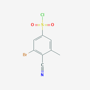 3-Bromo-4-cyano-5-methylbenzenesulfonyl chloride
