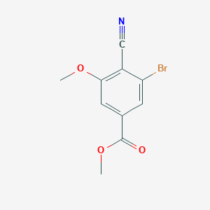 molecular formula C10H8BrNO3 B1415637 Methyl 3-bromo-4-cyano-5-methoxybenzoate CAS No. 1805528-41-9