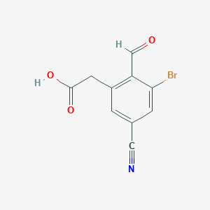 3-Bromo-5-cyano-2-formylphenylacetic acid