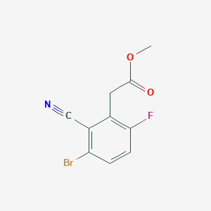 molecular formula C10H7BrFNO2 B1415642 Methyl 3-bromo-2-cyano-6-fluorophenylacetate CAS No. 1805485-48-6