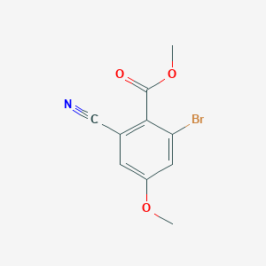 molecular formula C10H8BrNO3 B1415644 Methyl 2-bromo-6-cyano-4-methoxybenzoate CAS No. 1806059-93-7