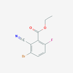 molecular formula C10H7BrFNO2 B1415646 Ethyl 3-bromo-2-cyano-6-fluorobenzoate CAS No. 1805187-78-3