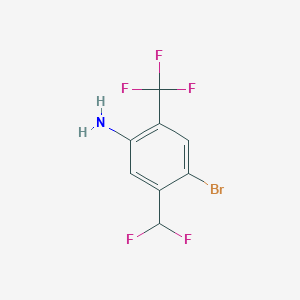 molecular formula C8H5BrF5N B1415652 4-Bromo-5-difluoromethyl-2-(trifluoromethyl)aniline CAS No. 1807040-49-8