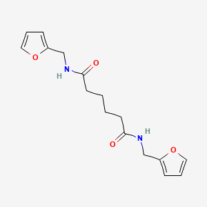 molecular formula C16H20N2O4 B14156528 Hexanediamide, N,N'-bis(2-furanylmethyl)- CAS No. 61190-71-4