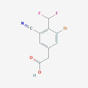 molecular formula C10H6BrF2NO2 B1415656 3-Bromo-5-cyano-4-(difluoromethyl)phenylacetic acid CAS No. 1807116-66-0
