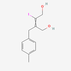 molecular formula C12H15IO2 B1415658 (Z)-2-碘-3-(4-甲基苄基)丁-2-烯-1,4-二醇 CAS No. 2098457-00-0