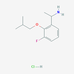 molecular formula C12H19ClFNO B1415659 1-(3-氟-2-异丁氧基苯基)-乙胺盐酸盐 CAS No. 2204052-19-5