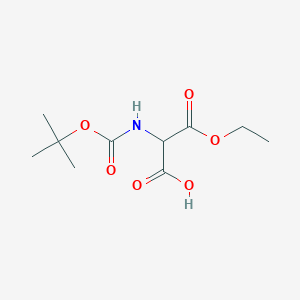 B141566 2-((tert-Butoxycarbonyl)amino)-3-ethoxy-3-oxopropanoic acid CAS No. 137401-45-7