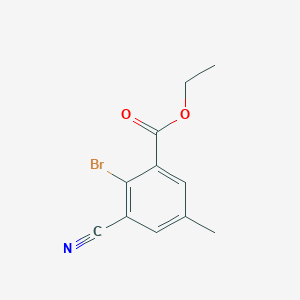 molecular formula C11H10BrNO2 B1415661 Ethyl 2-bromo-3-cyano-5-methylbenzoate CAS No. 1807165-54-3