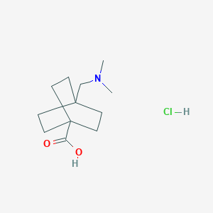 molecular formula C12H22ClNO2 B1415662 4-Dimethylaminomethyl-bicyclo[2.2.2]octane-1-carboxylic acid hydrochloride CAS No. 2203140-31-0