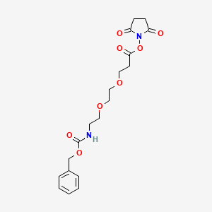 molecular formula C19H24N2O8 B1415663 3-[2-(2-Benzyloxycarbonylamino-ethoxy)-ethoxy]-propionic acid 2,5-dioxopyrrolidin-1-yl ester CAS No. 2203140-35-4