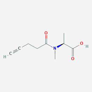 molecular formula C9H13NO3 B1415664 L-Alanine, N-methyl-N-(1-oxo-4-pentyn-1-yl)- CAS No. 1651197-26-0