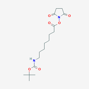 Octanoic acid, 8-[[(1,1-dimethylethoxy)carbonyl]amino]-, 2,5-dioxo-1-pyrrolidinyl ester