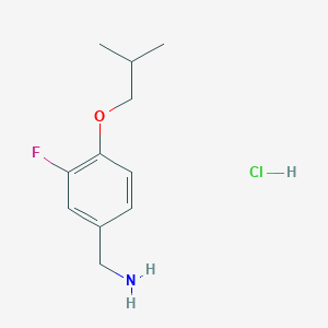 molecular formula C11H17ClFNO B1415667 3-Fluoro-4-isobutoxybenzylamine hydrochloride CAS No. 2208274-14-8