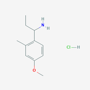 molecular formula C11H18ClNO B1415669 1-(4-Methoxy-2-methylphenyl)-propylamine hydrochloride CAS No. 2205505-33-3
