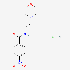 molecular formula C13H18ClN3O4 B14156698 Benzamide, N-(2-morpholinoethyl)-p-nitro-, hydrochloride CAS No. 1603-32-3