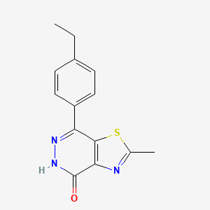 molecular formula C14H13N3OS B1415672 7-(4-乙基苯基)-2-甲基[1,3]噻唑并[4,5-d]嘧啶并-4(5H)-酮 CAS No. 1105192-17-3