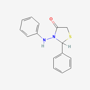 molecular formula C15H14N2OS B14156734 3-Anilino-2-phenyl-4-thiazolidinone CAS No. 74008-08-5