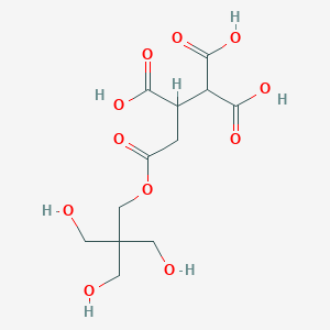 molecular formula C12H18O11 B14156744 4-[3-Hydroxy-2,2-bis(hydroxymethyl)propoxy]-4-oxobutane-1,1,2-tricarboxylic acid 