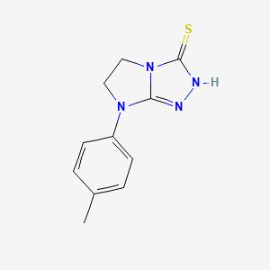 molecular formula C11H12N4S B1415676 7-(4-methylphenyl)-6,7-dihydro-5H-imidazo[2,1-c][1,2,4]triazole-3-thiol CAS No. 168640-47-9